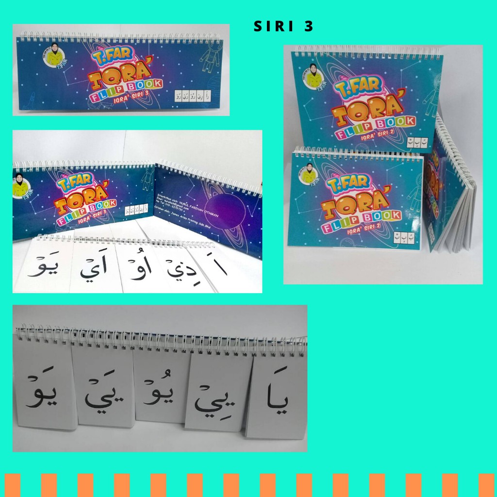 T Far Iqra Flip Book Iqra Siri 1 Siri 2 Siri 3 Flip Card Iqra Kanak Kanak Quran Shopee Singapore