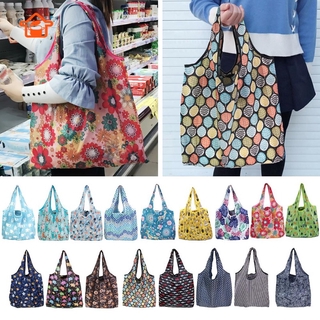 Image of 1pc Large Foldable Shopping Recyclable Reusable Bags For Groceries Eco-Friendly Washable instayouth.sg