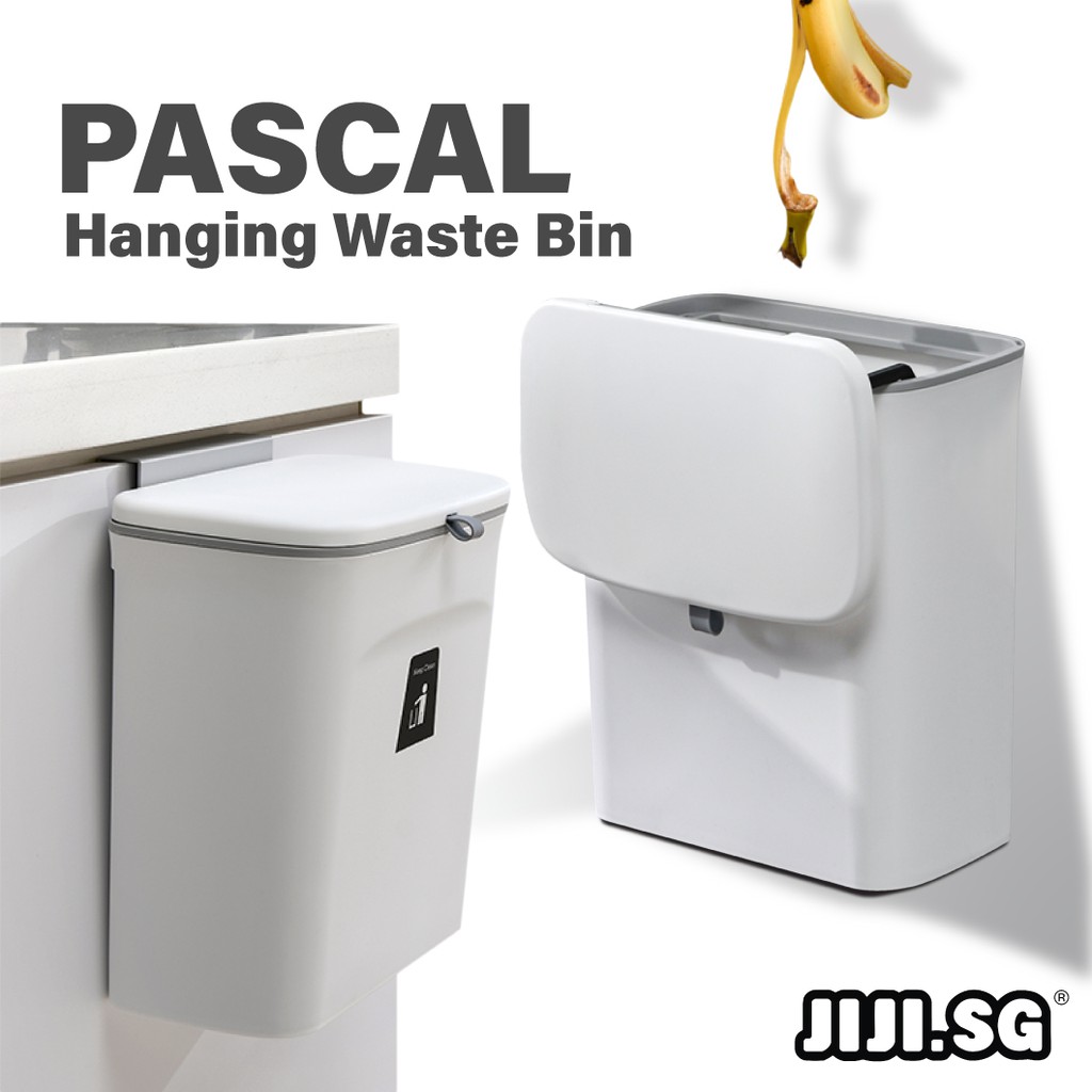 (JIJI.SG) PASCAL Hanging Waste Bin / Dust Bin / Rubbish Bin / With Lid