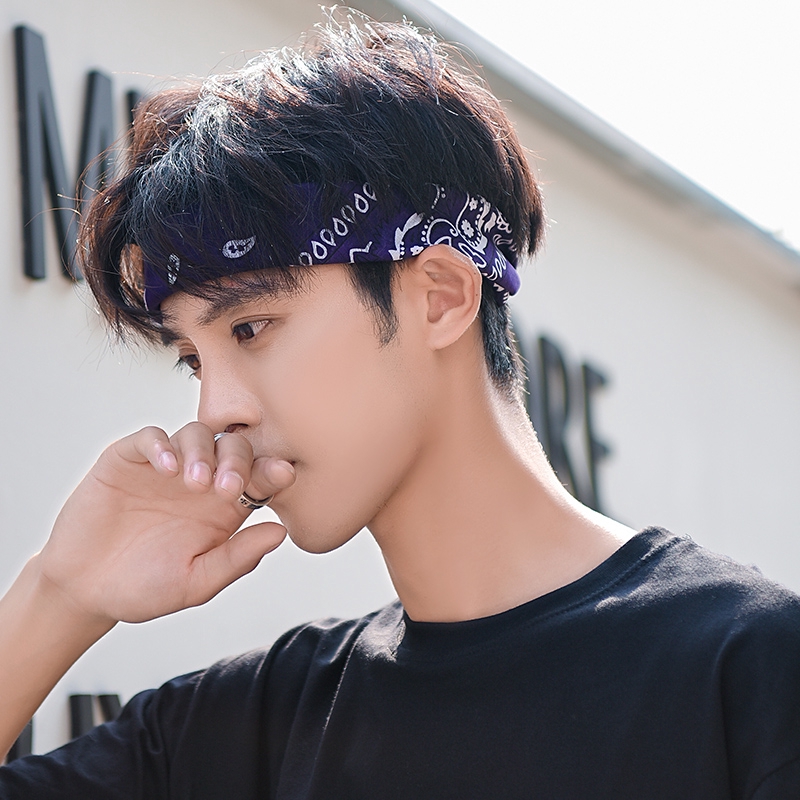 men headband✷▻▫Headscarf male hair Belt 
