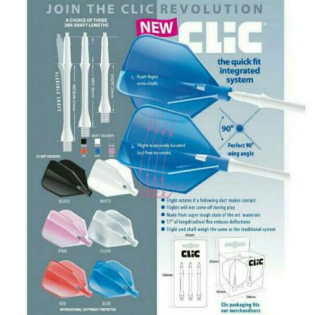 Sporting Goods Black Harrows Clic Flights Darts