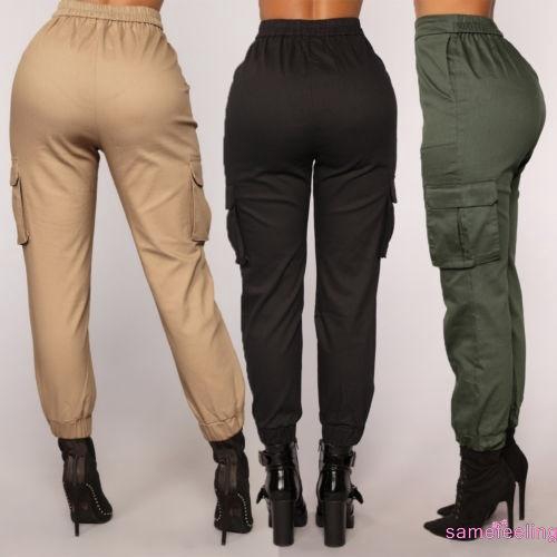 Casual Cargo Trousers for Women Cotton 