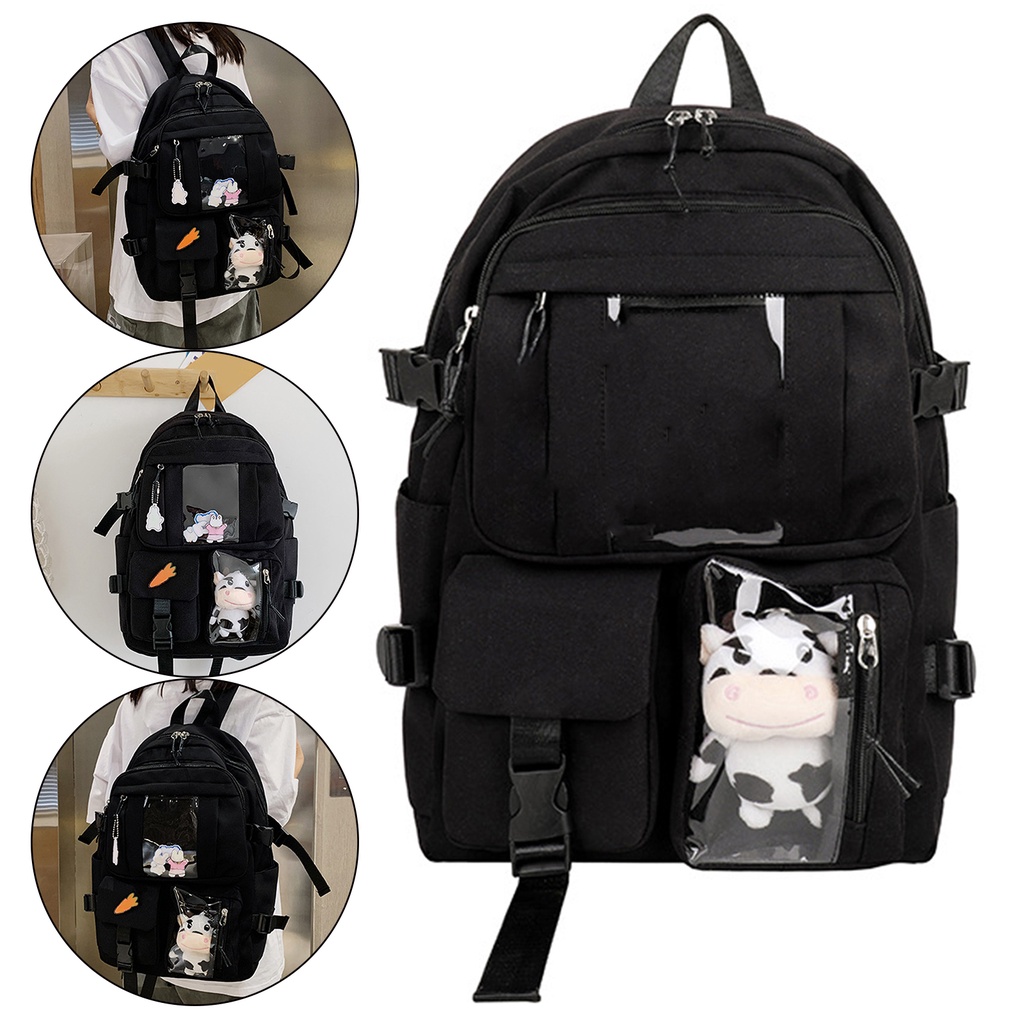 Women Convertible Tote Daypack Laptop Backpack Wide Top Open College School Travel Casual Bag