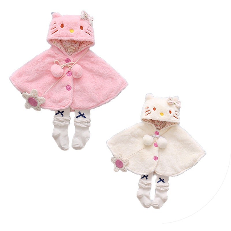 FIged Kids Baby Girl Boys Winter Hooded Coat Cloak Jacket Thick Warm Outerwear Clothes