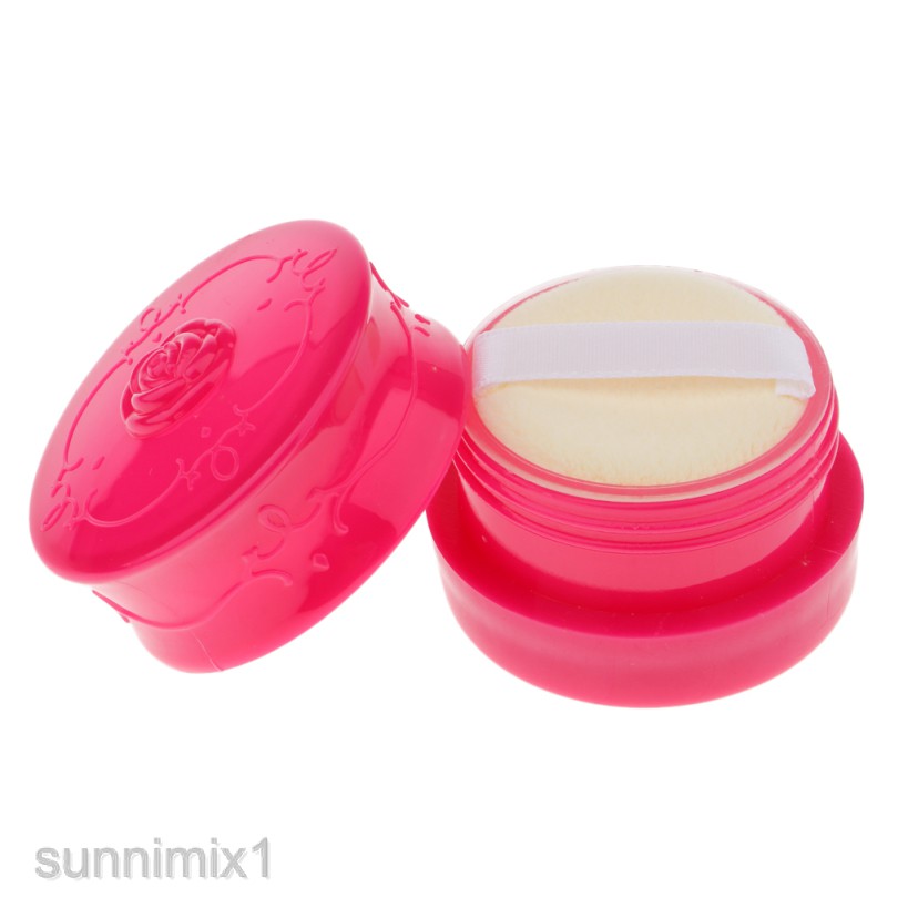 Travel Empty Makeup Loose Powder Container Case with Puff Sifter | Shopee  Singapore