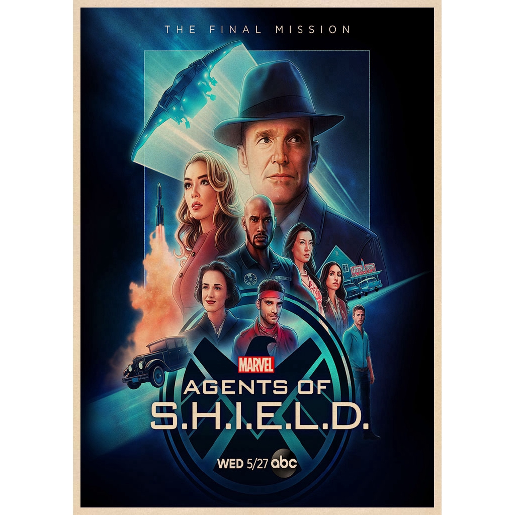 Agents Of S H I E L D Season 7 Poster Movie Posters Vintage Kraft Paper Retro Wall Stickers Home Decor Shopee Singapore