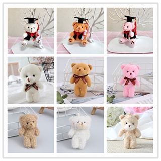 Graduation Bear / Dr. Bear / Pearl Velvet Bear / Toy Mini Teddy Bear / Wishing Rabbit Keychain Doll Plush Toy Siamese Bear Doll