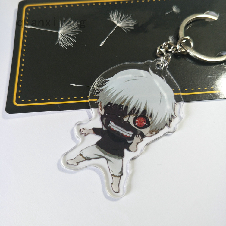 qianxiyang Anime Tokyo Ghoul Keychain Ken Kaneki Mask Key Ring Fans