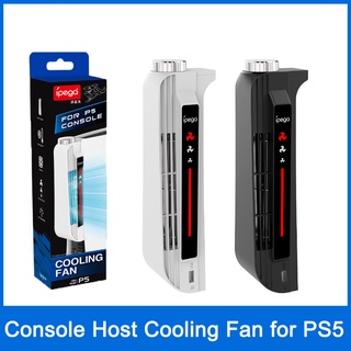 Console Host Cooling Fan for PS5 with Fan Level Indicator Light Extended USB Interface Game Console USB Cooler for Playstation 5