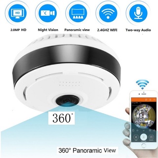 HD 1080P Panoramic WiFi IP Camera Monitor 360°Fisheye VR Home Security CCTV Camera