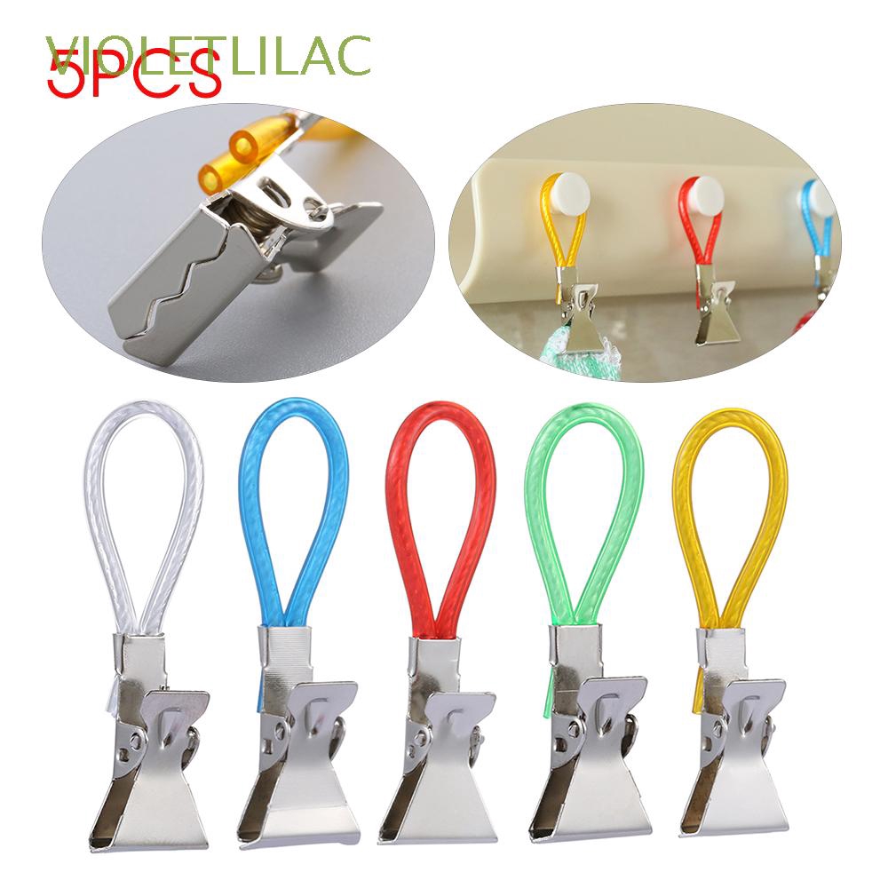 5pcs Bathroom Portable Hangers Storage Holder Kitchen Towel Clip