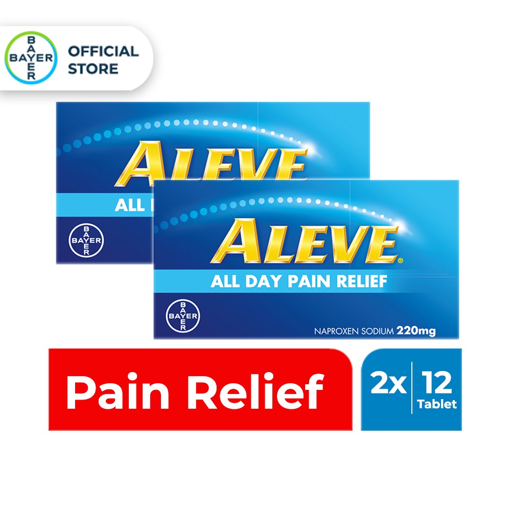 Bundle Of 2 Aleve Fast Acting 12 Hours Anti Inflammatory Pain Relief