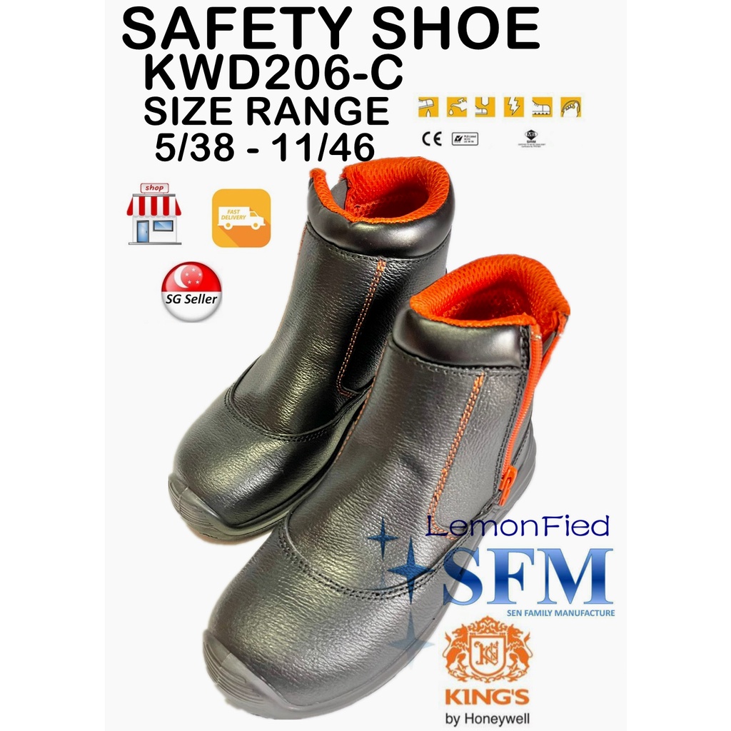 KINGS Safety Shoe KWD 206 C KWD 806 Kitchen Size 511 AntiSlip Black