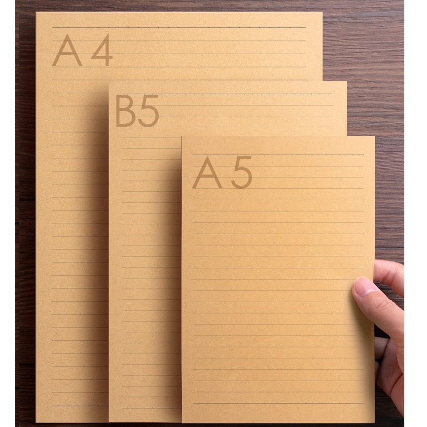 A4 B5 A5 Vintage Kraft Paper Writing Letter Stationery Romantic Creative Note Craft Paper Painting Packaging Paper Shopee Singapore