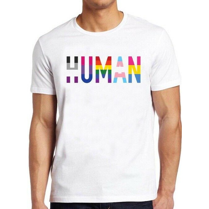 Human Men T Shirt Lgbt Pride Rainbow Gay Funny Present Gift Soho London Tee Shopee Singapore - 99 off rainbow marshmello t shirt roblox