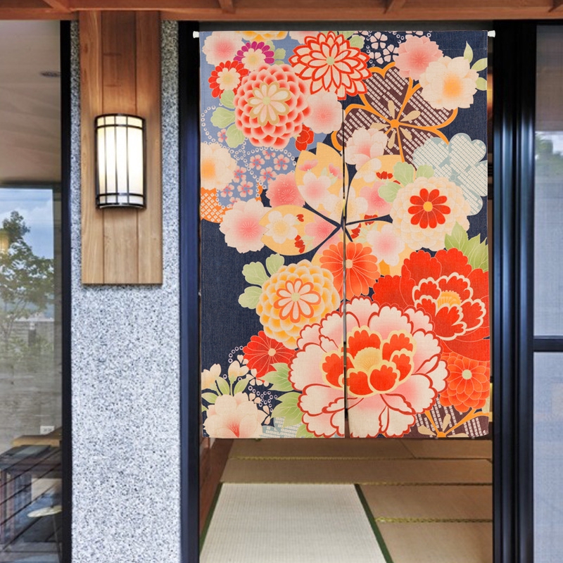 Japanese Scenery Decorative Door Curtain Fabric Cloth Home Screens