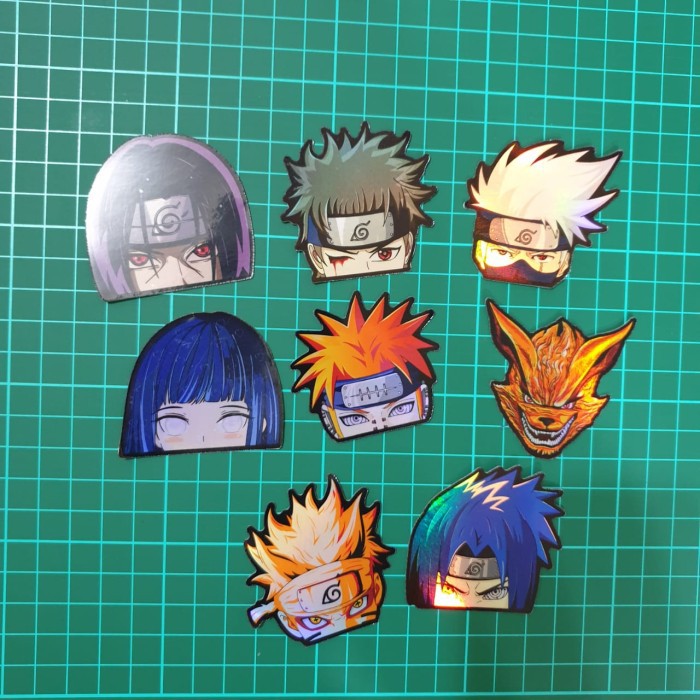 anime hologram sticker 8pcs naruto set shopee singapore