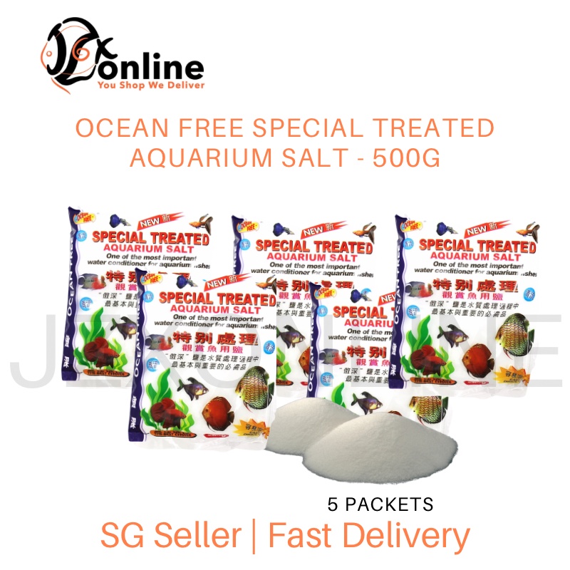 OCEAN FREE Special Treated Aquarium Salt (500g/Pack) (5 Pack Bundle