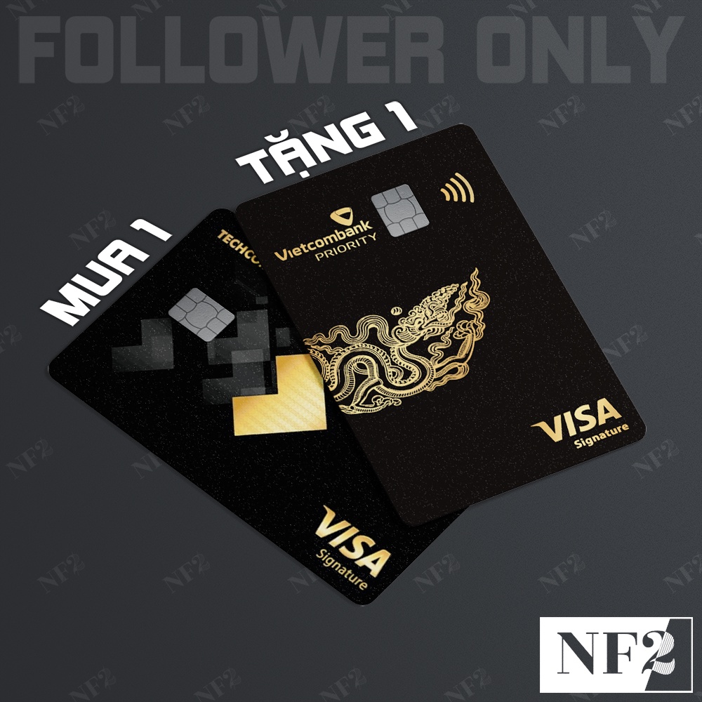 BLACK CARD BANKING  - Decal Sticker Thẻ ATM (Thẻ Chung Cư, Thẻ Xe, Credit, Debit Cards) Miếng Dán Tr