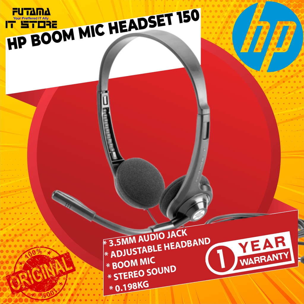 hp boom 150 stereo headset