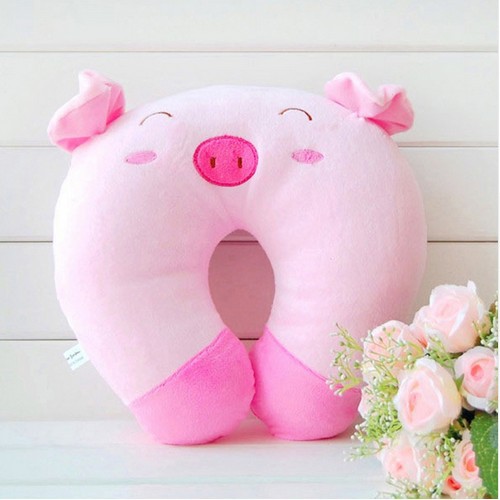 Comfortable neck support automatic multi-color cartoon U-shaped neck pillow trip