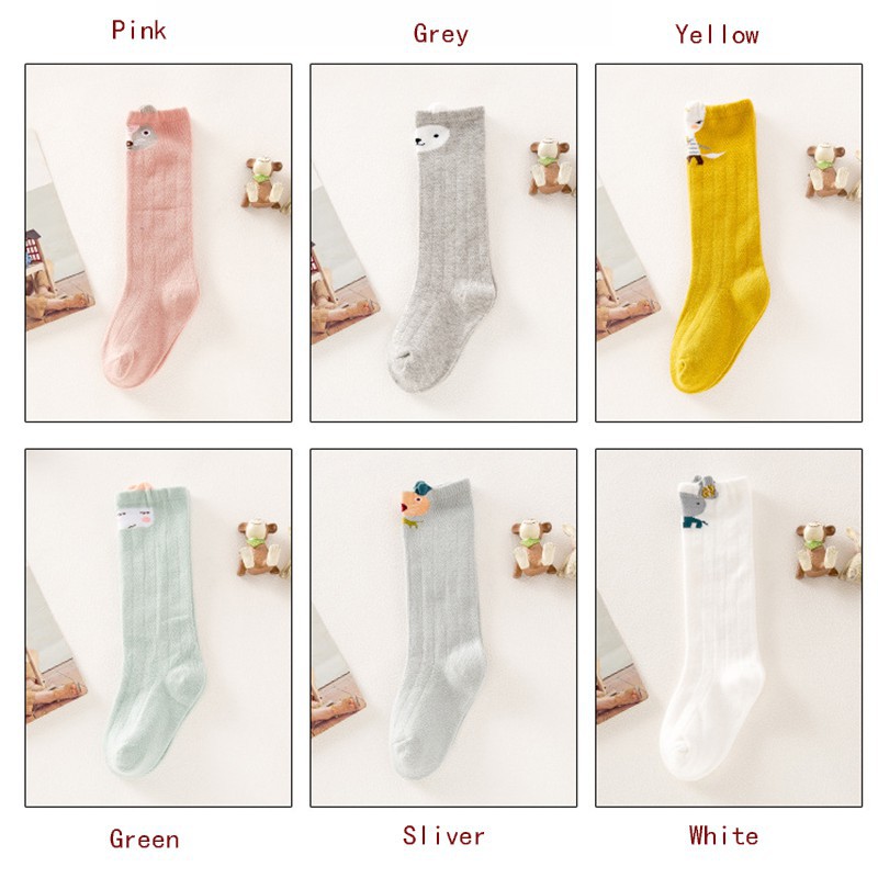 Newborn Baby Socks 0-3 yrs old Girl Boy Cartoon Long Knee Socks Spring Autumn