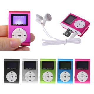 Mini Clip MP3 Player USB Cable Micro SD TF Card LCD Screen Digital Music Player