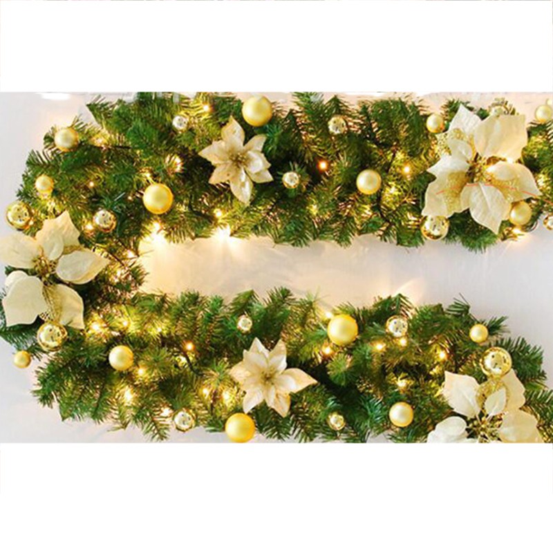 Christmas Garlands Artificial Green Fireplace Xmas Pine Wreaths