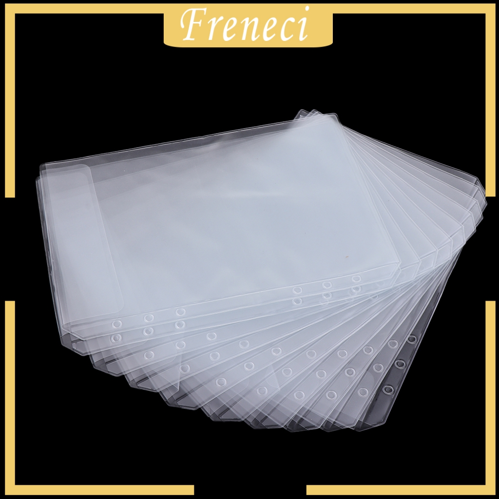 [FRENECI] 10 Pieces A5 A6 Size Binder Pockets for 6 Ring Binders Loose