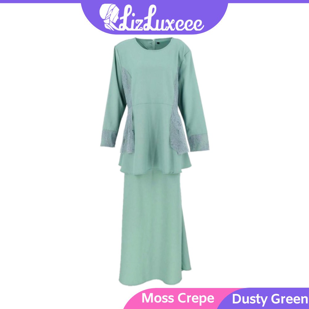 baju kurung moden dusty green