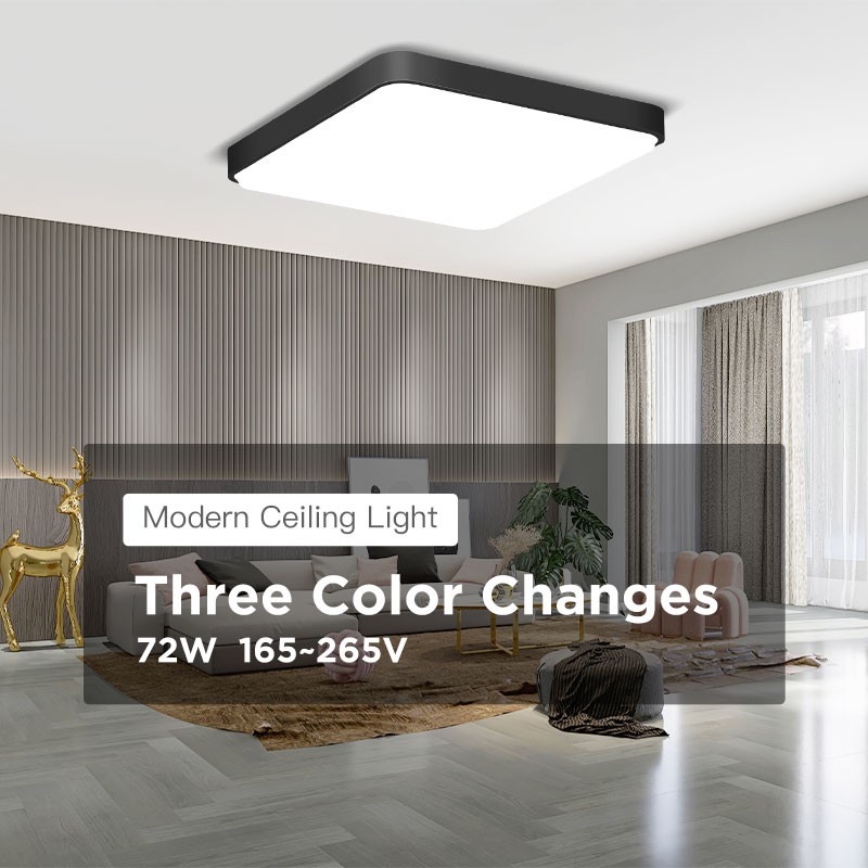 3 Colors Changeble Led Ceiling Light, Living Room Ceiling Light Fixtures