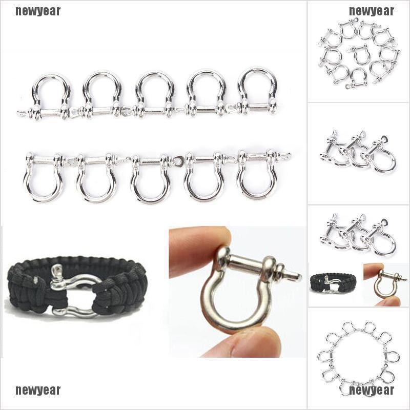 1/5/10pcs O-Shaped Stainless Steel Shackle Buckle For Paracord Bracelet FO 