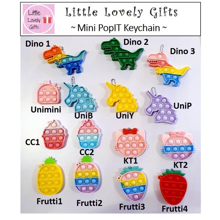 Mini Pop It! Keychain Shopee Singapore