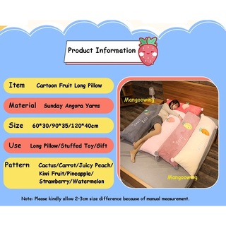 7 Patterns Cute Cartoon Fruit Body Long Pillow Bolster Pillowcase Cushion Plush Plushie Soft Toy Sleep Pillow Home Decor #1