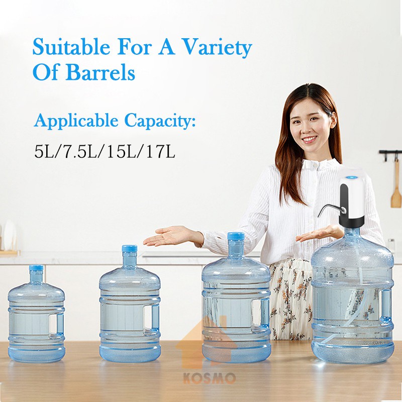 [SG] Electric Automatic Water Dispenser Pump Smart Rechargeable USB Charging Automatic Drinking Water Bottle Pump