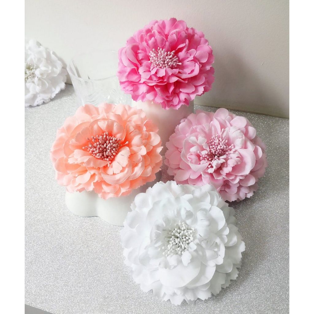 Color Choice Large Romantic Peony Flower Hair Clip Floral Brooch Bohemian Beach Hair Piece Shopee Singapore