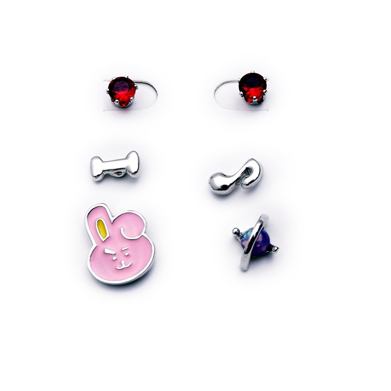 Anime Jimin BTS Cartoon Earrings Cute Earrings BTS21 Character Earrings Chimmy BTS Earrings Kawaii Earrings K-pop Earrings