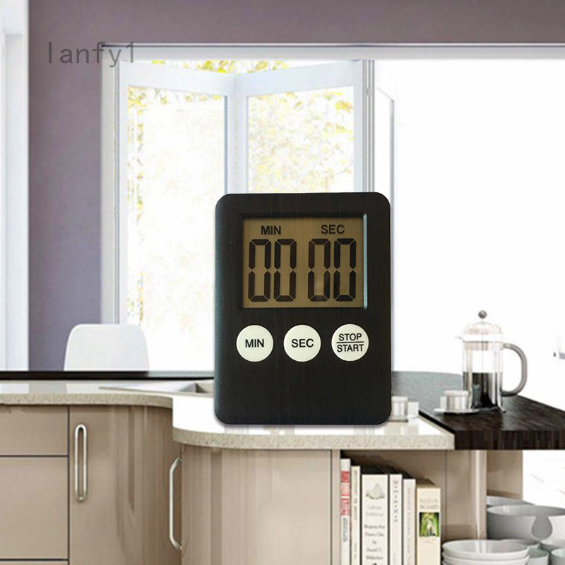 Lanfy Kitchen Electronic Timer Lcd Digital Display Timer Stopwatch Cooking Timer Countdown Alarm Clock Shopee Singapore