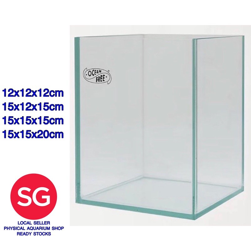 Ocean Free Betta Glass Tank 5mm Glass Thickness Size L X B X H 15 X 15 X 15cm 15 X 15 X 20cm 15 X 12 X 15cm Shopee Singapore
