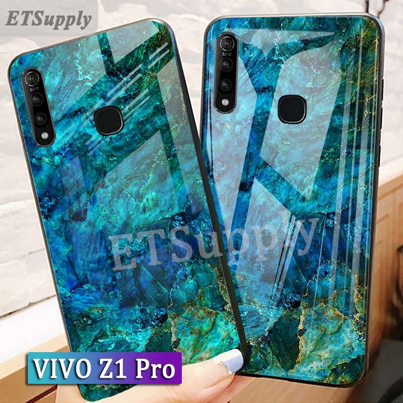 For Vivo Z1 Pro Marble Tempered Glass Phone Case Shopee Singapore