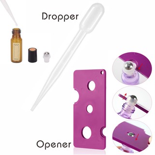 8PCS/Set Ultimate Amber Essential Oil Roller Bottles Set with Stainless Steel Balls 10ml Glass Bottle with Funnel & Opener & Pipet for Perfume & Aromatherapy #5