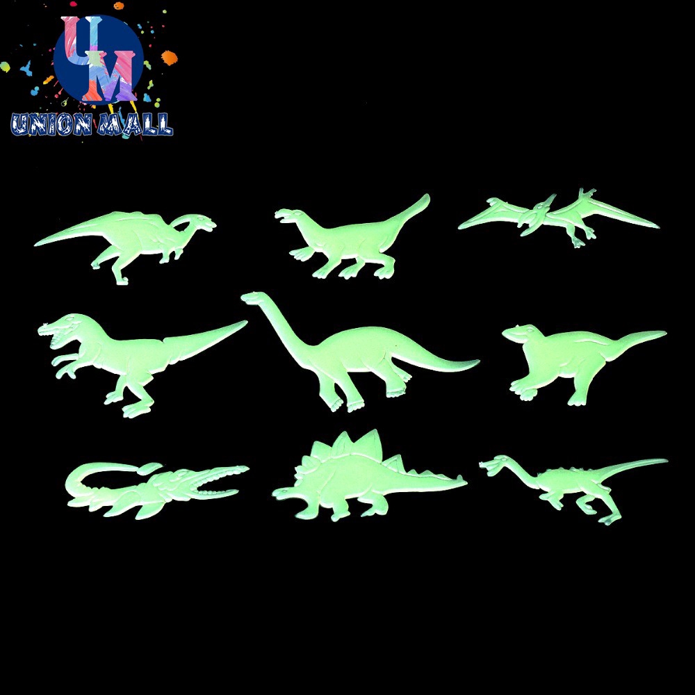 9pcs Set Glow In The Dark Dinosaurs Luminous Stickers Toys Ceiling Decal Baby Kid Room