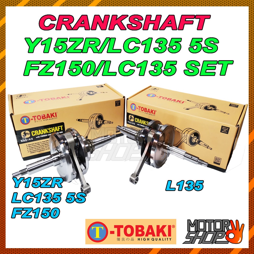 TOBAKI CRANK SHAFT CRANKSHAFT RACING Y15ZR Y15/LC135 5S/FZ150I/LC135 4