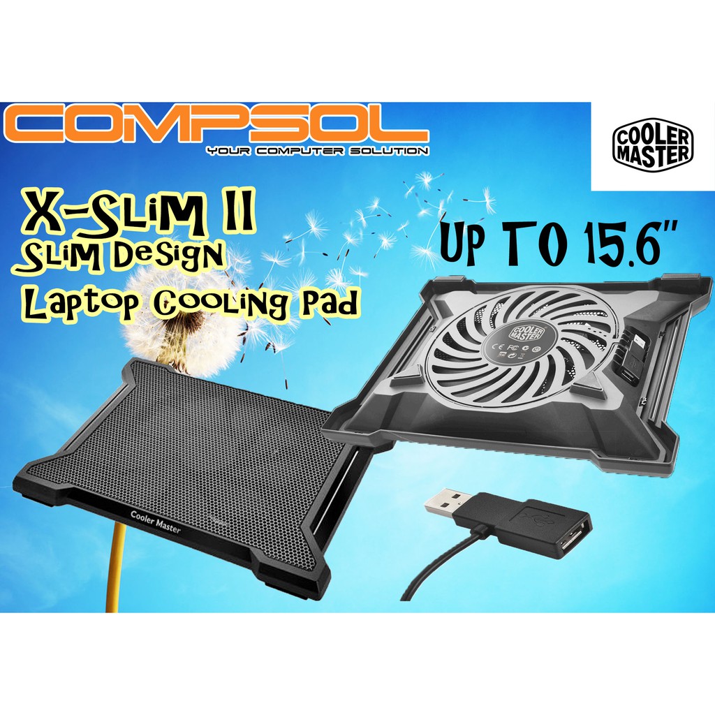 Cooler Master X Slim Ii Slim Design Laptop Cooling Pad Shopee Singapore