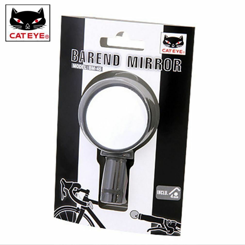 Rearview Mirror Aluminum and Glass Black CatEye BM-45 Bar End Bike Mirrors 