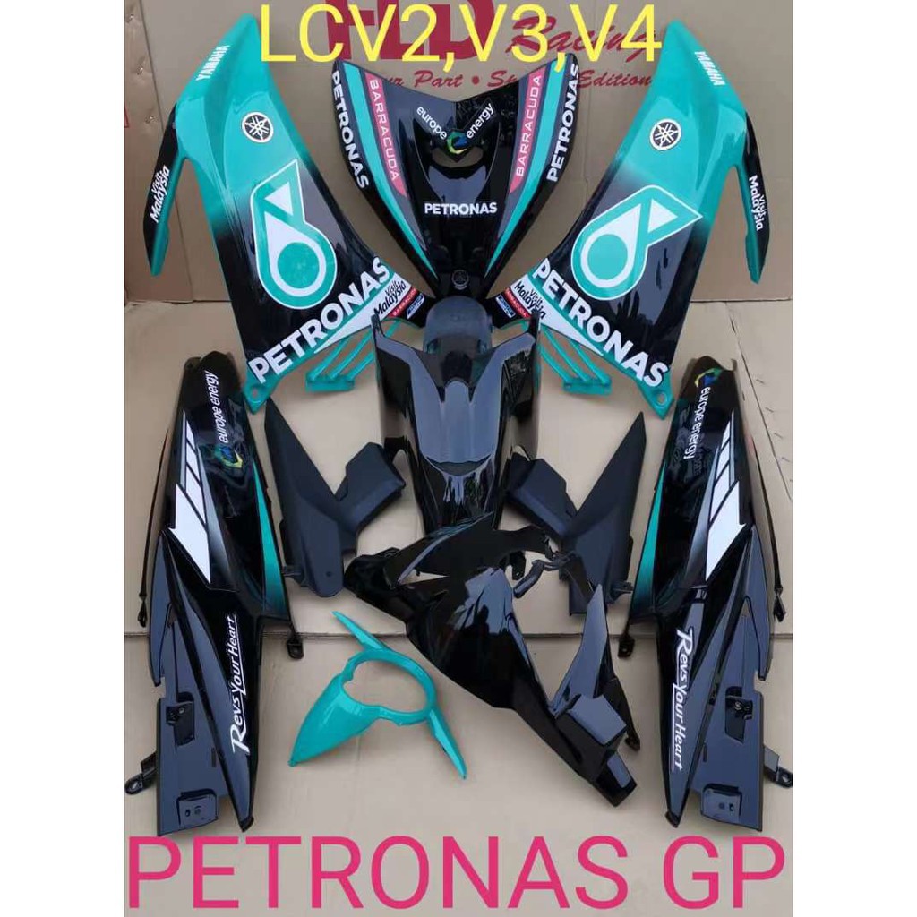 Shop Malaysia Hld Cover Set Lc135 V1 V2 V3 V4 V5 V6 Petronas Gp Black Green Airbrush Sticker Tanam Coverset Shopee Singapore