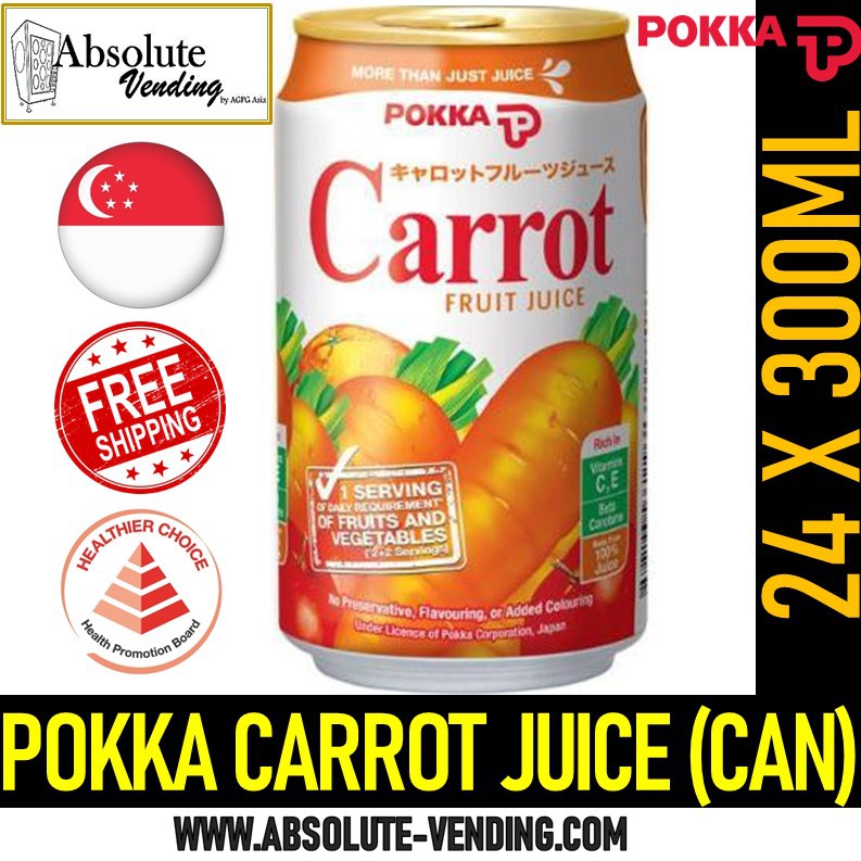 POKKA Carrot Juice 300ML X 24 (CAN) FREE DELIVERY within 3 working
