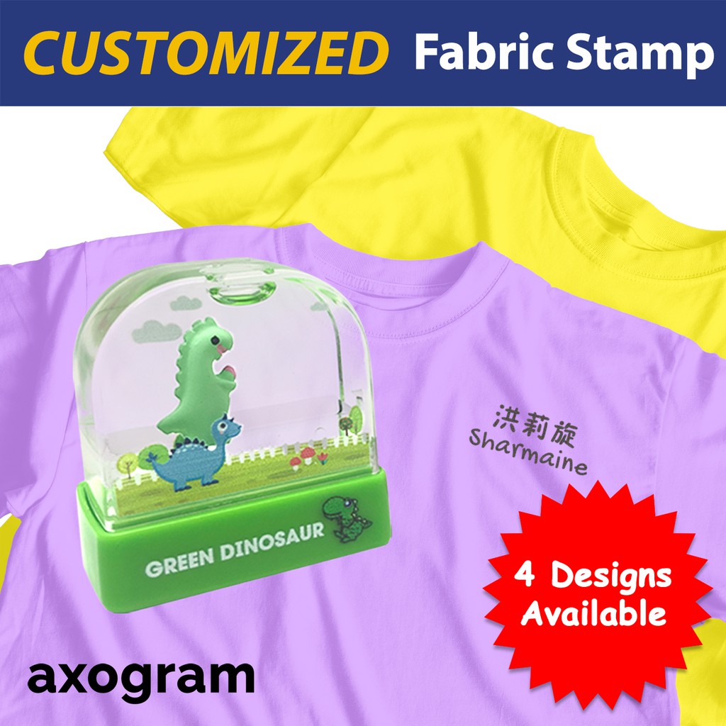 Personalised Fabric Name Stamp Permanent Waterproof Customised Children Kid Baby Clothes Label