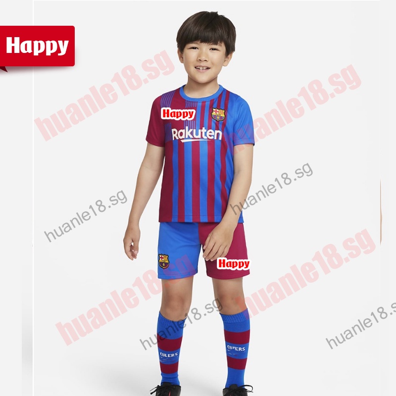 21-22 Top Quality Kids Soccer Jersey Children home FC Barcelona Jersey 21/22 Barca Away Football Jersey Taird Tshit – >>> top1shop >>> shopee.sg
