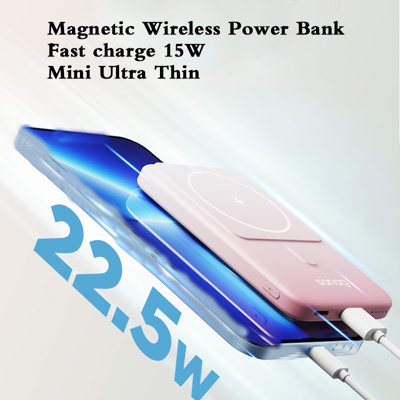 Magnetic Wireless Power Pack 22.5w 10000mah Magnetic / 15w Wireless Fast Charging Power Pack Backup Power
